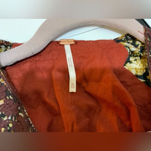 Free People Tilda Wrap Dress in Neutral Combo, Size XS, NWOT - Picture 3 of 4